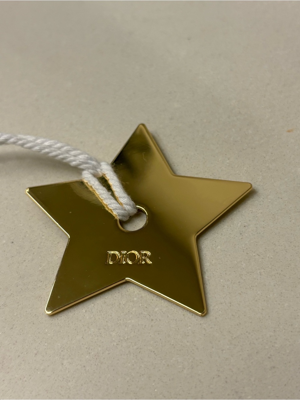 Dior Gold Star Metal Ornament Tag bag charm - Picture 8 of 10
